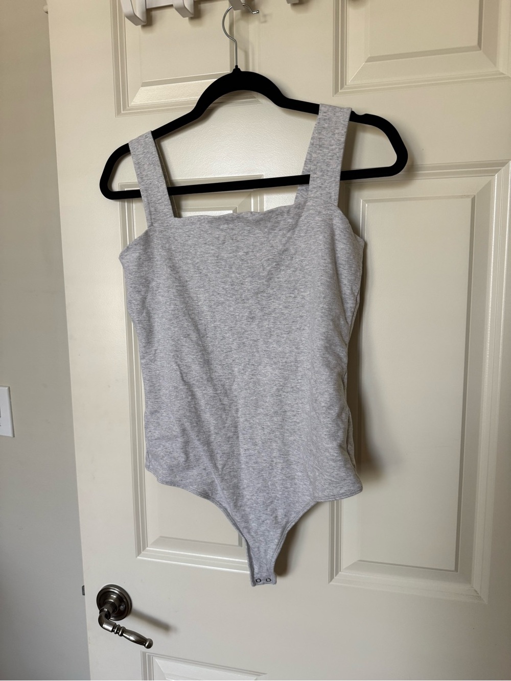 Abercrombie & Fitch Gray Square Neck Body Suit size Large
